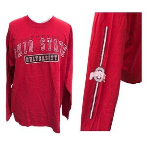 Vintage Varsity Ohio State Buckeyes University Men’s XL Red Long Sleeve Shirt
